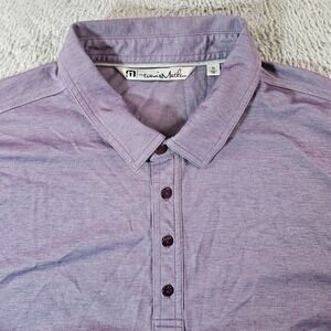 Travis Mathew‎ Polo Shirt Men XL Short Sleeve Textured Purple